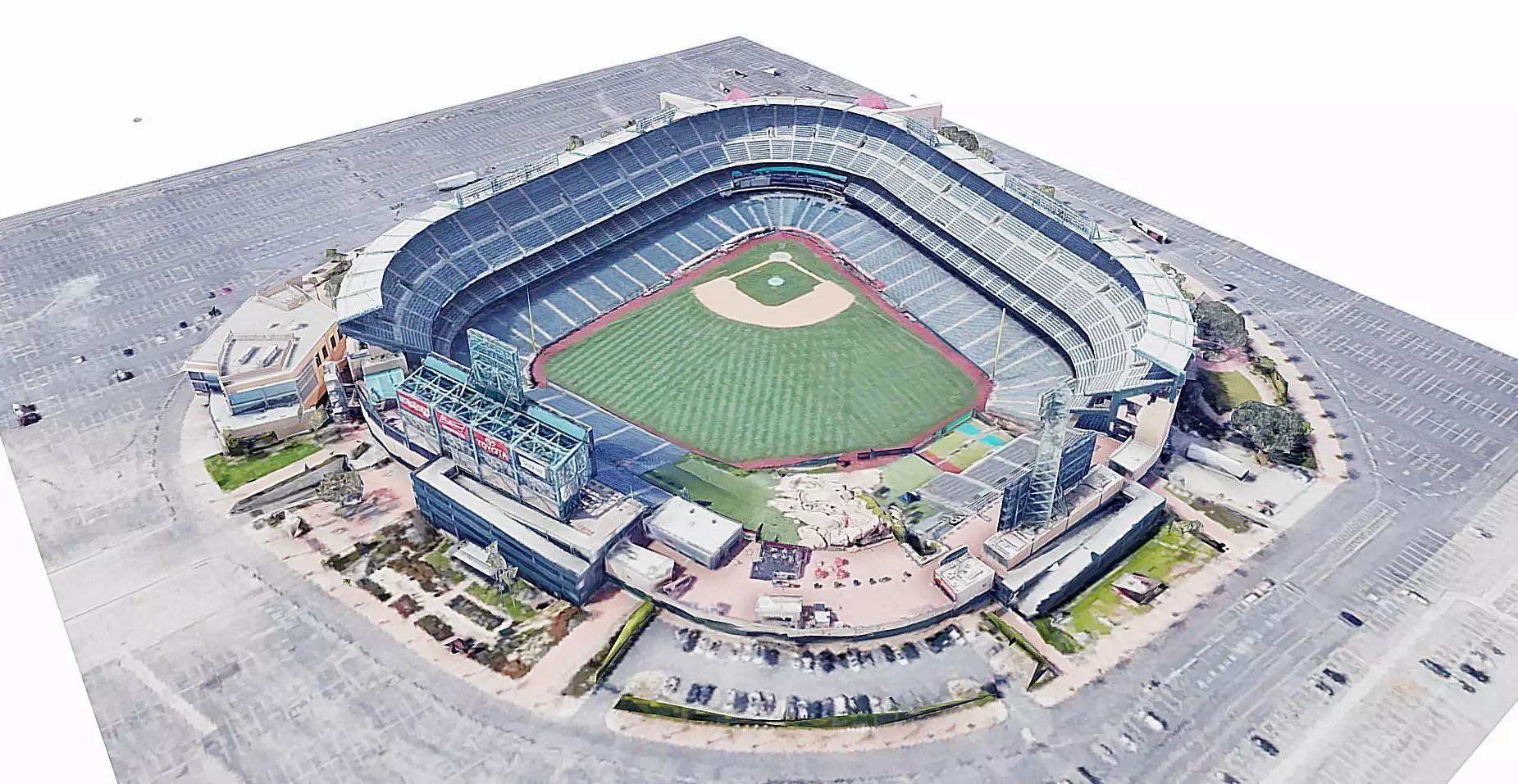 Angel Stadium Low-poly 3D model_0