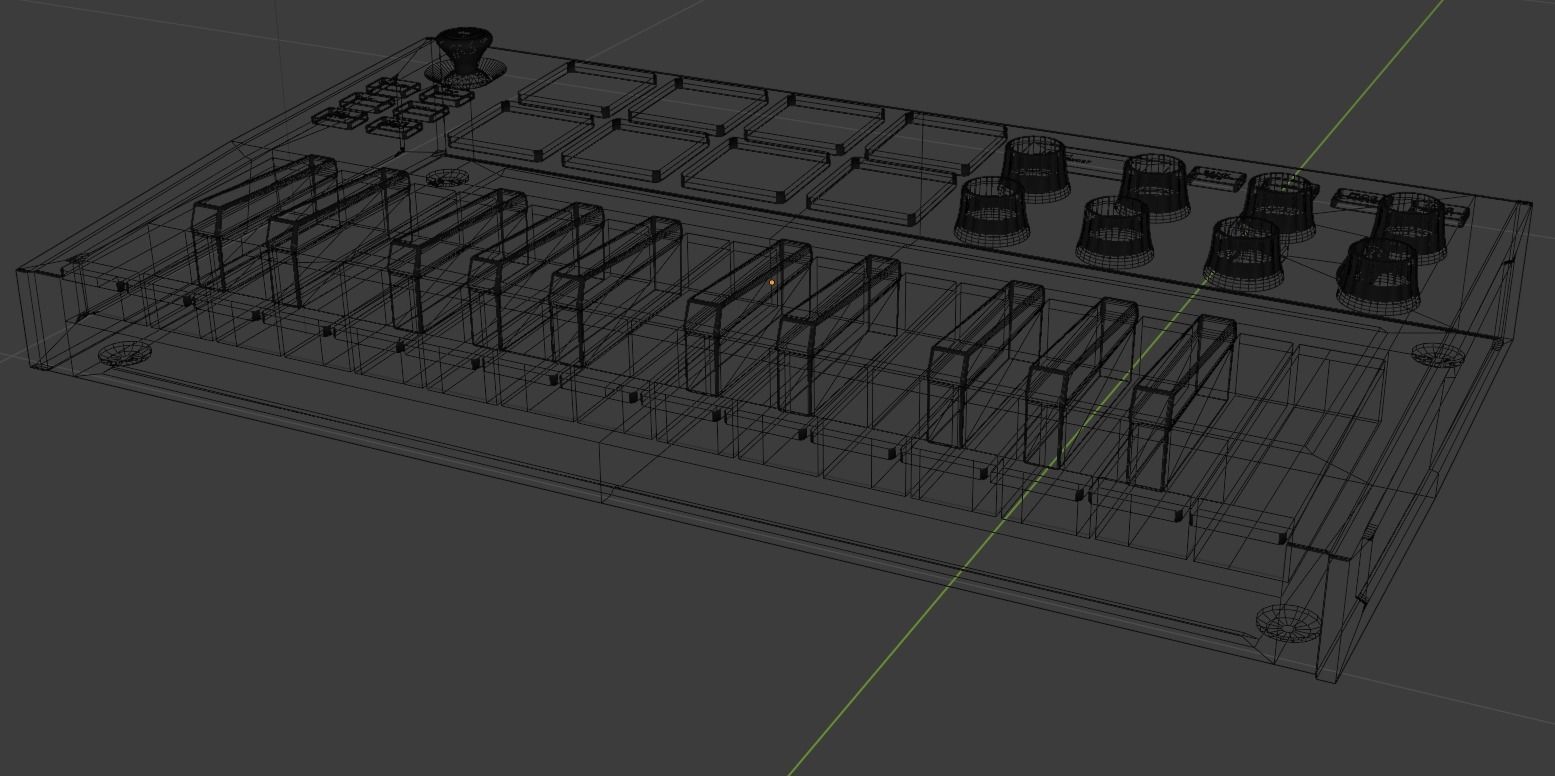 Akai MPK mini MK3 Low-poly 3D model_10
