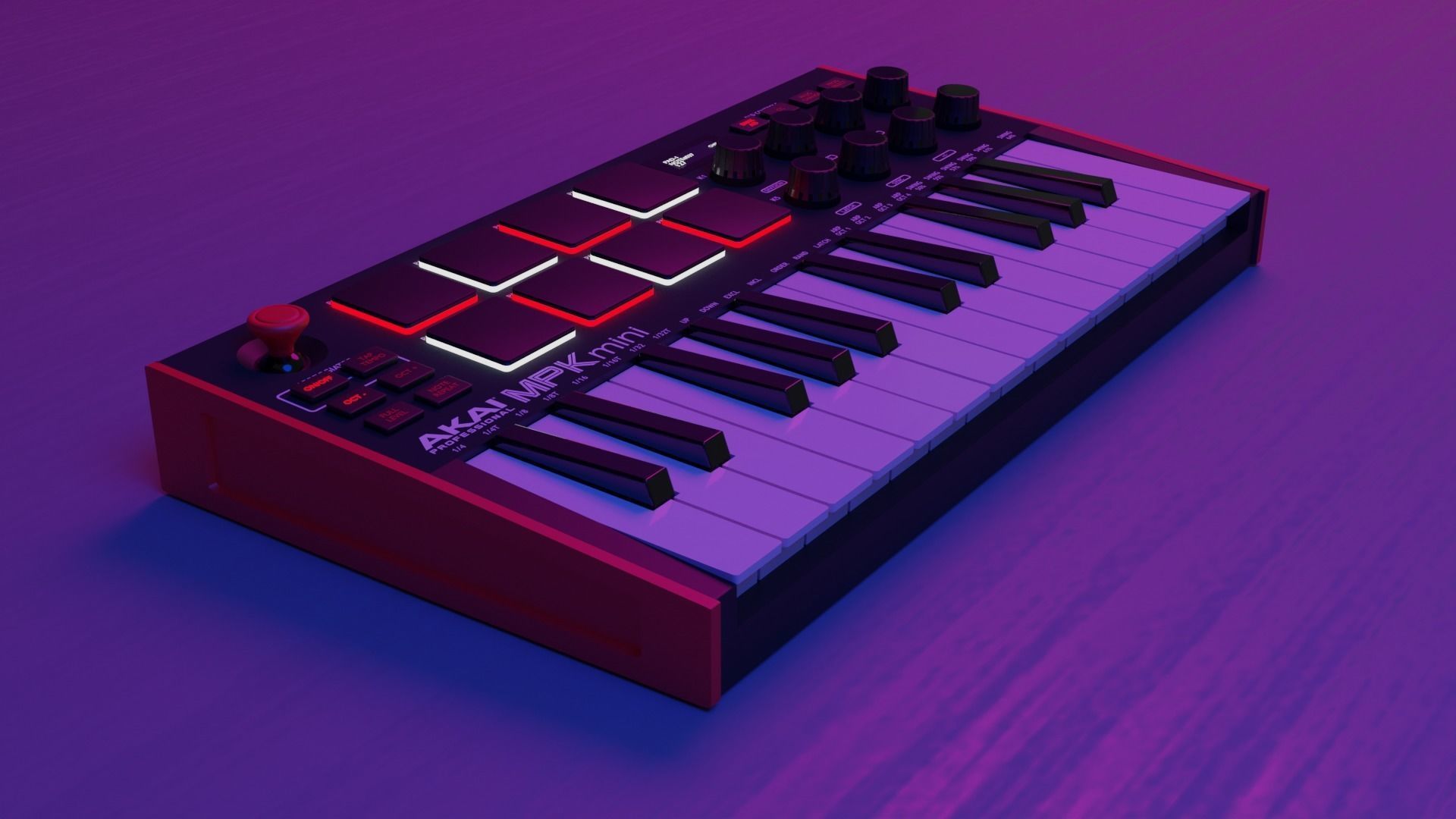 Akai MPK mini MK3 Low-poly 3D model_1