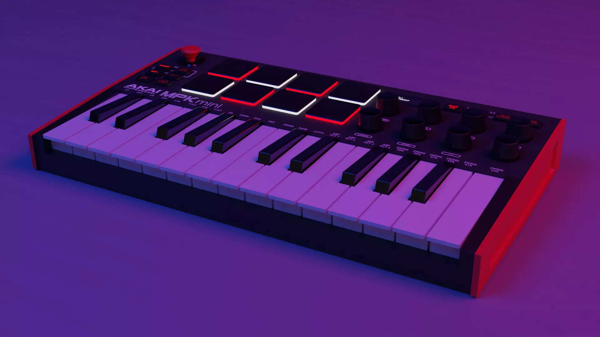 Akai MPK mini MK3 Low-poly 3D model_0