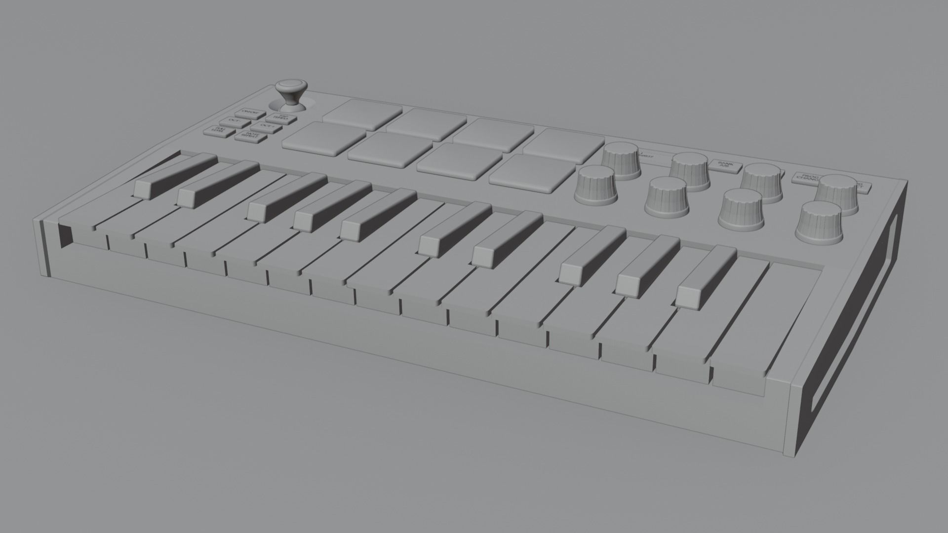 Akai MPK mini MK3 Low-poly 3D model_9