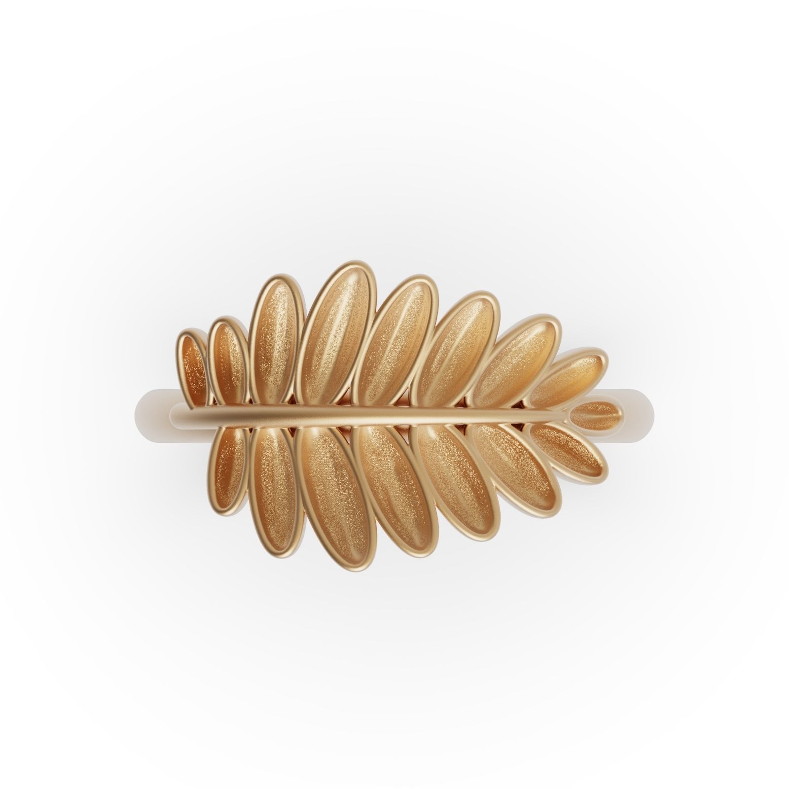 Fashion ring Leaf 3D print model_2