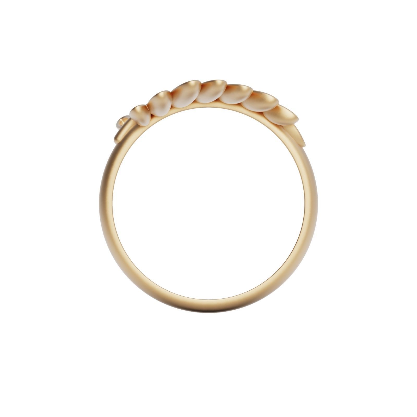 Fashion ring Leaf 3D print model_3