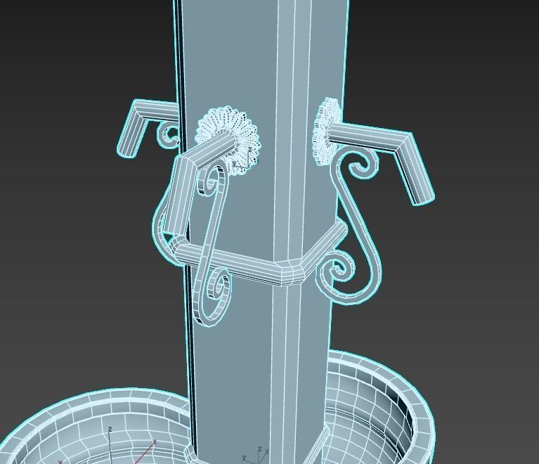 Public Fountain 3D model_8