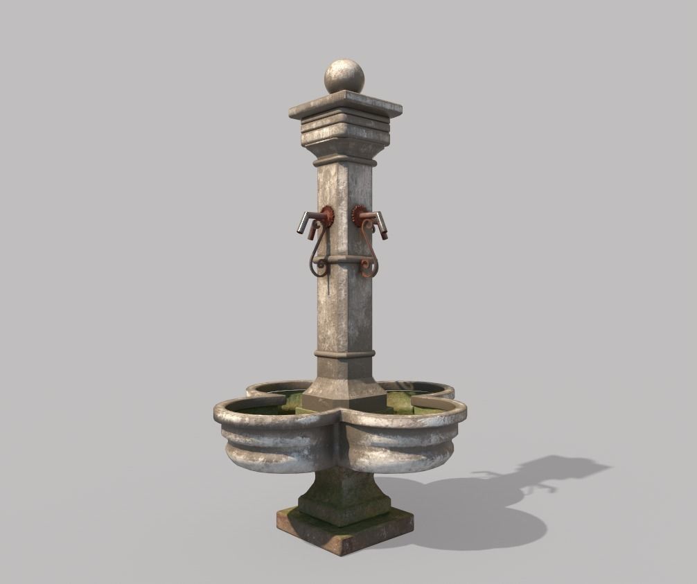 Public Fountain 3D model_1
