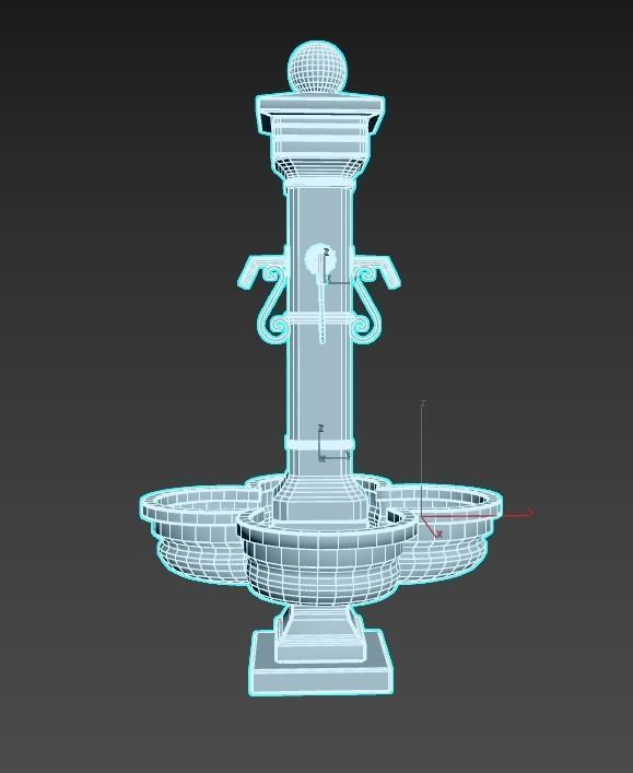 Public Fountain 3D model_6