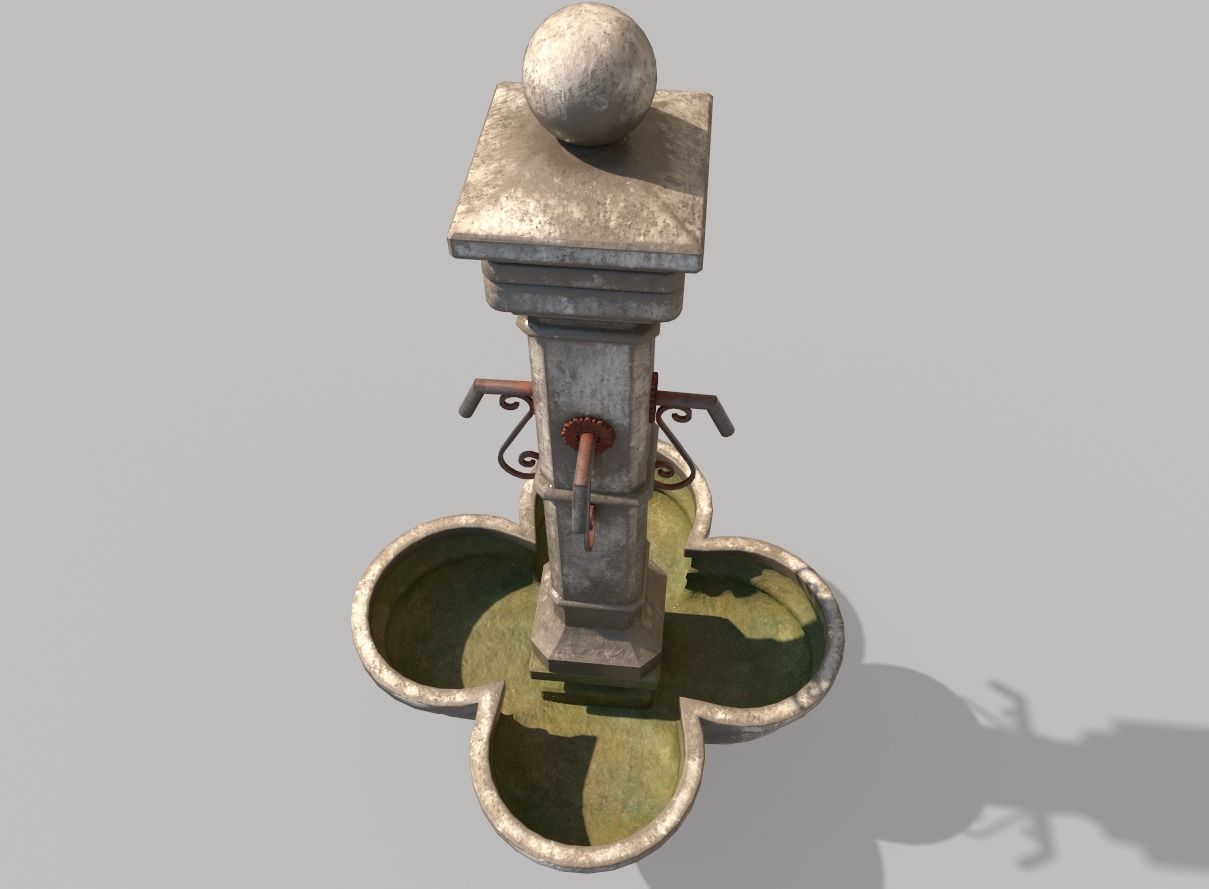 Public Fountain 3D model_3