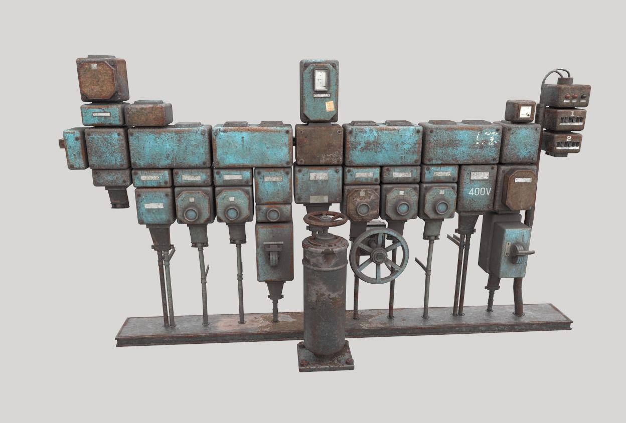Old Fusebox 3D model_5