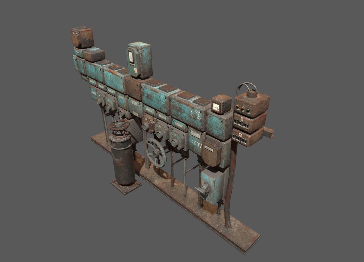 Old Fusebox 3D model_2