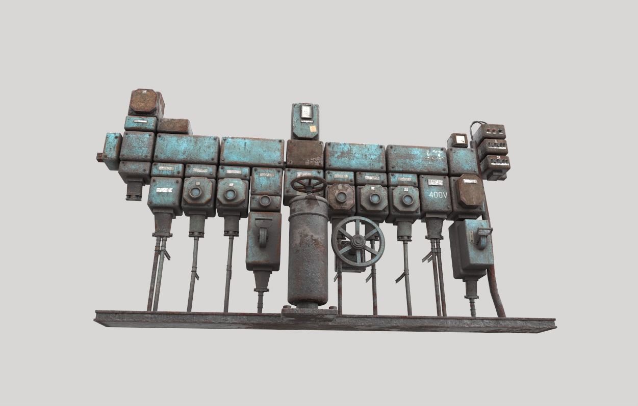 Old Fusebox 3D model_3
