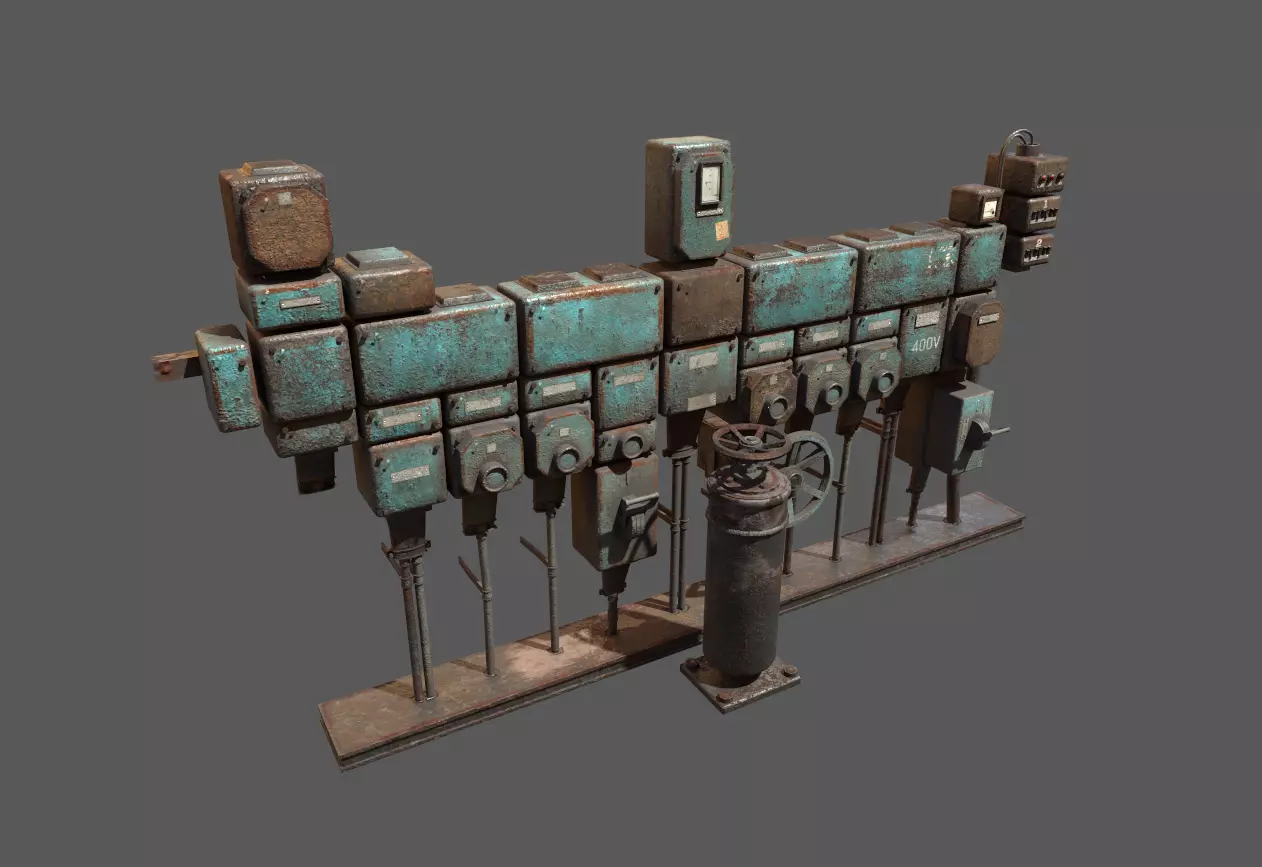 Old Fusebox 3D model_0