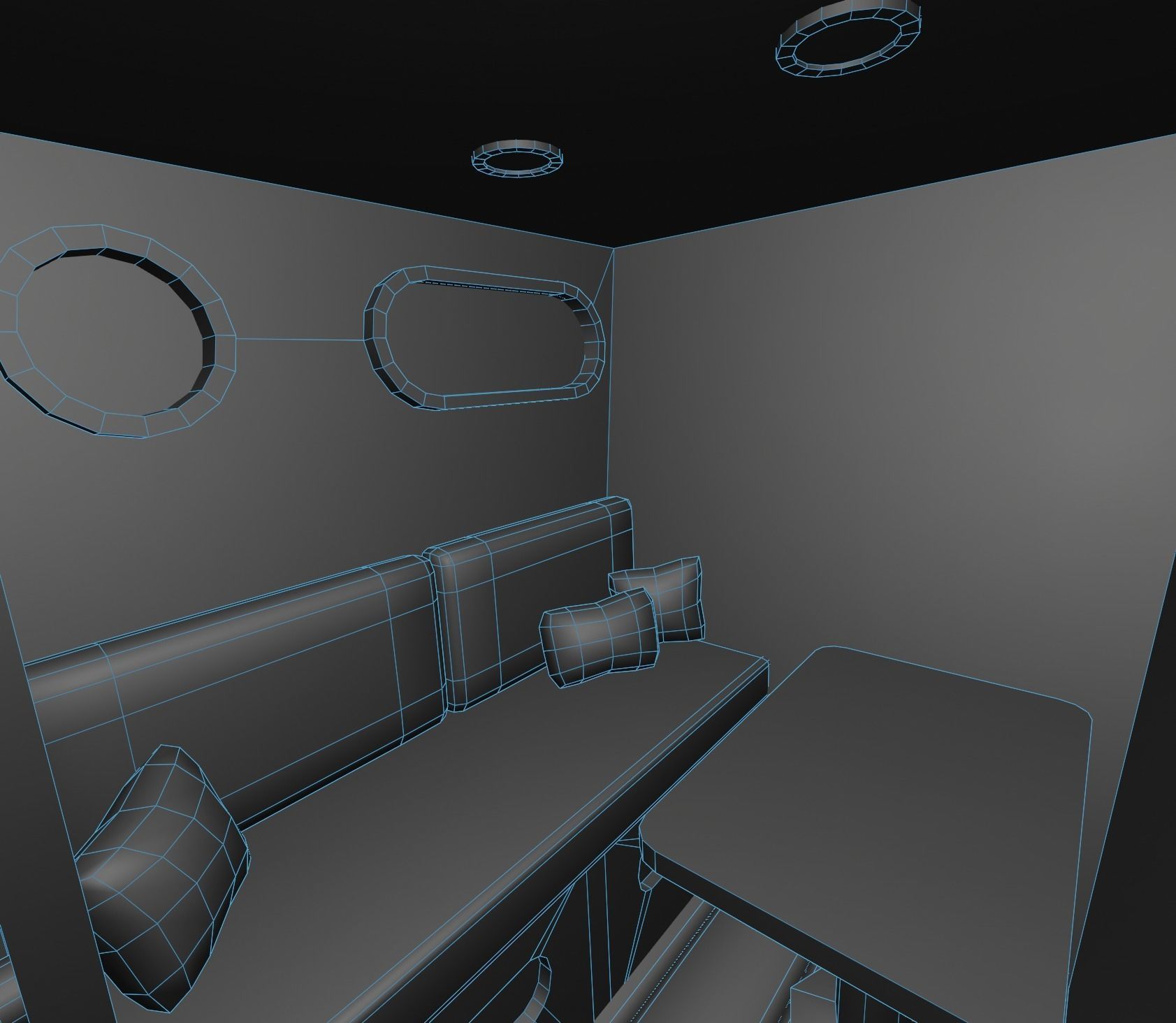 stylized fishing boat Low-poly 3D model_22