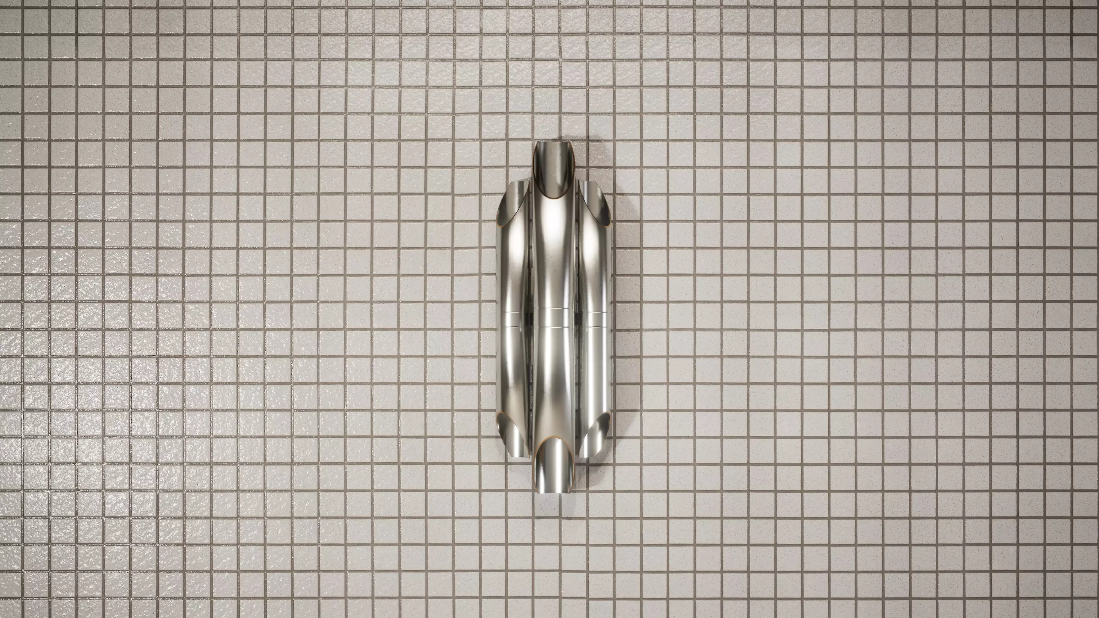 Light metal rod on tiled wall Free low-poly 3D model