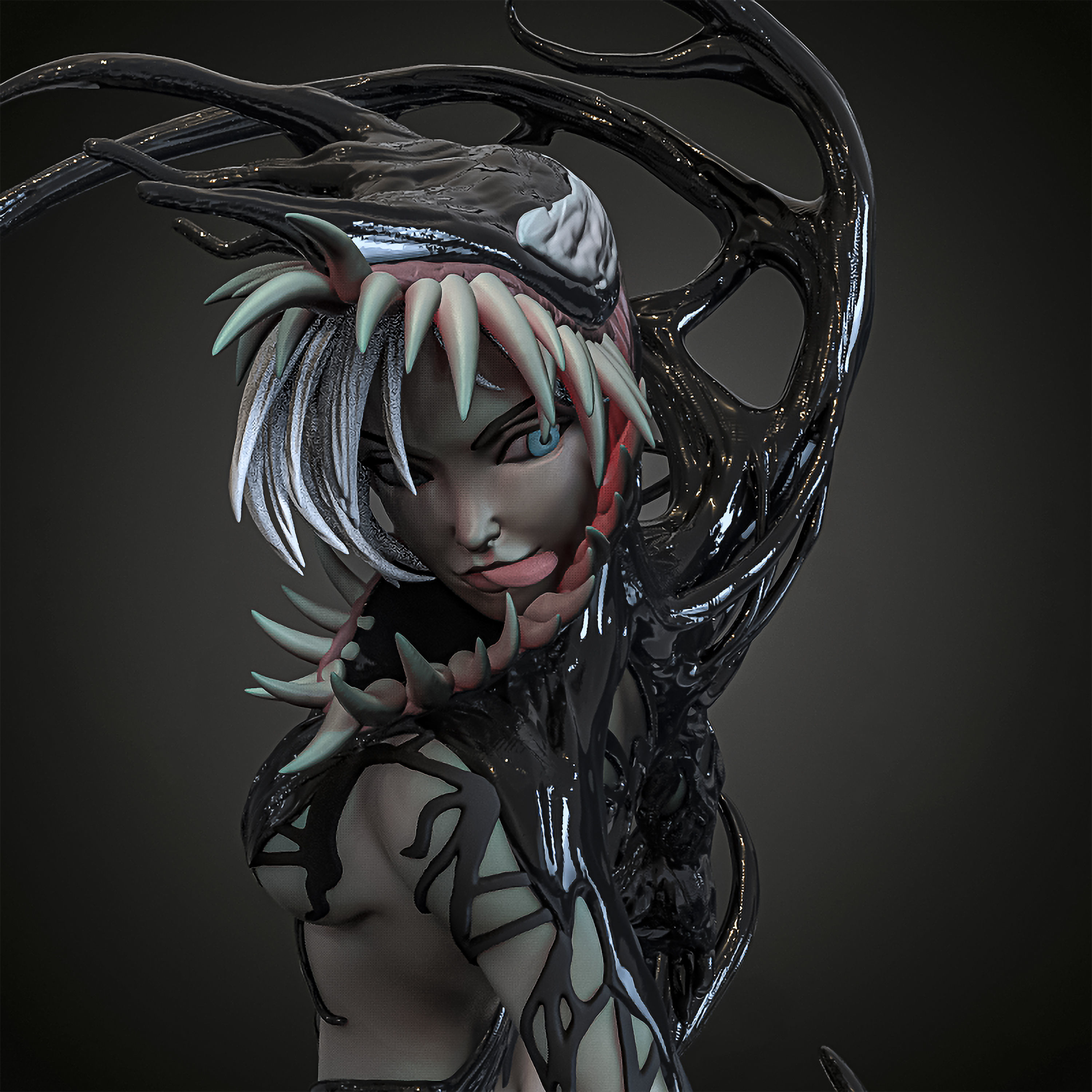 sexy venom girl 3D print model_12
