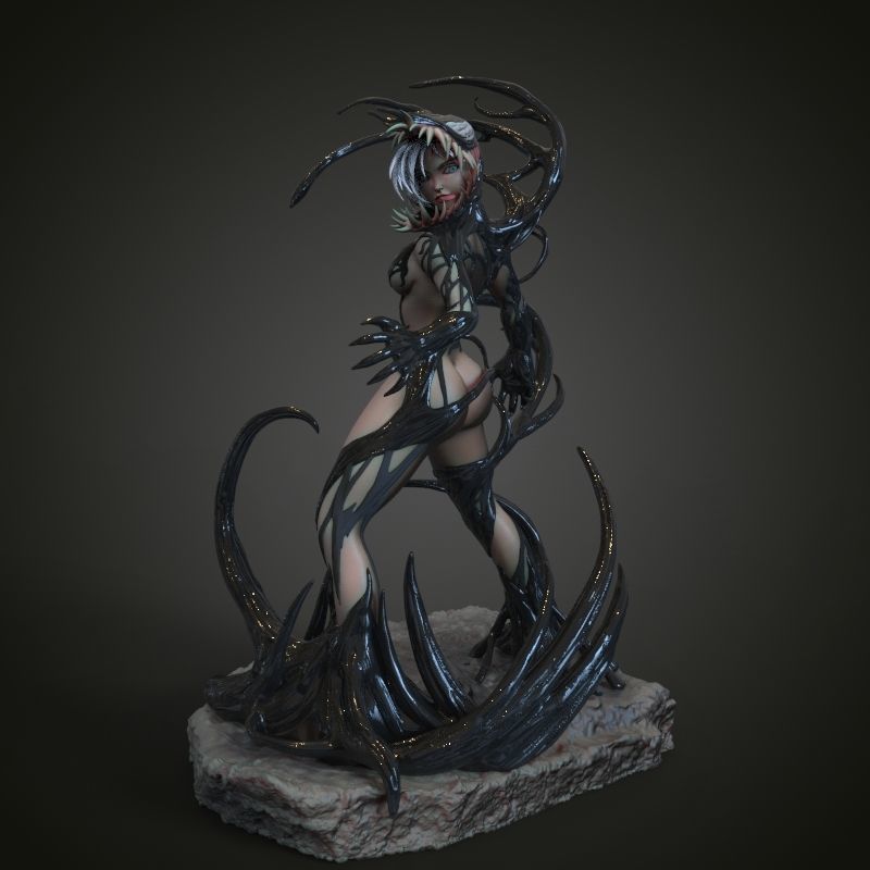 sexy venom girl 3D print model_6