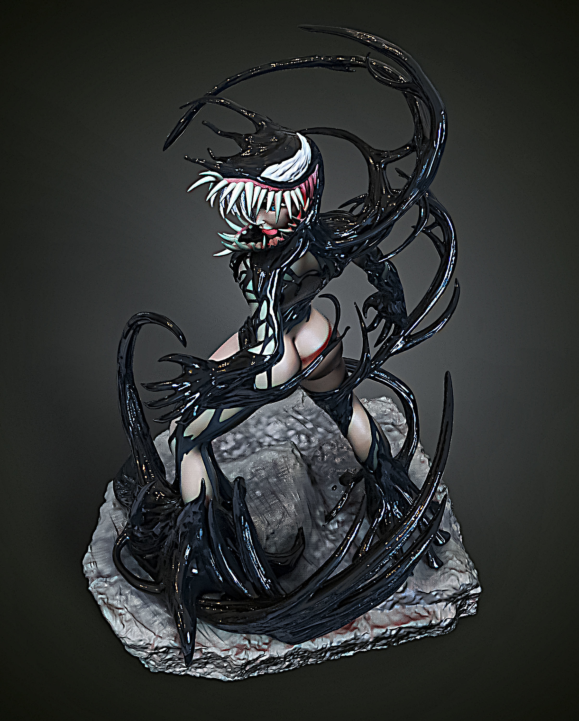 sexy venom girl 3D print model_1