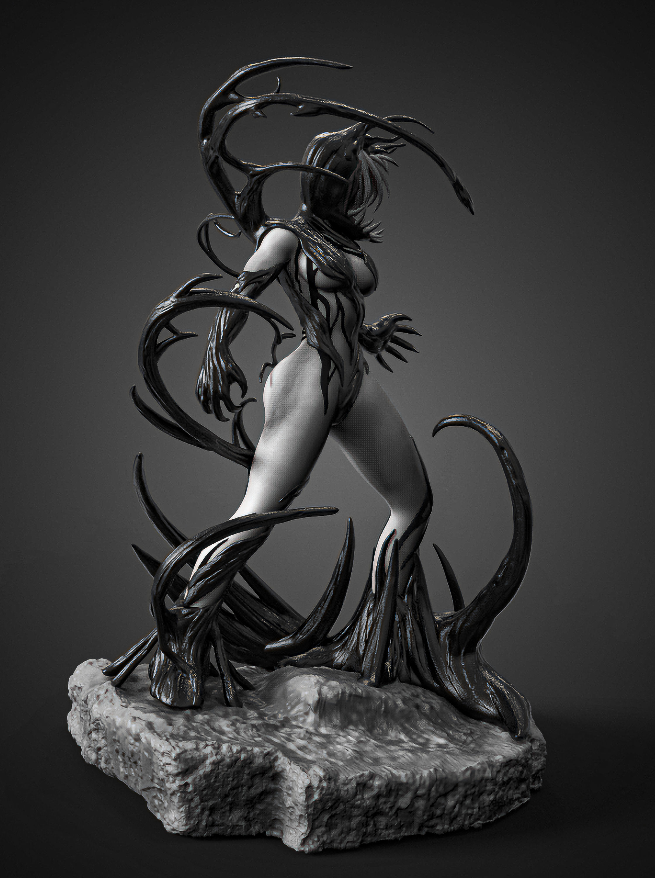 sexy venom girl 3D print model_11