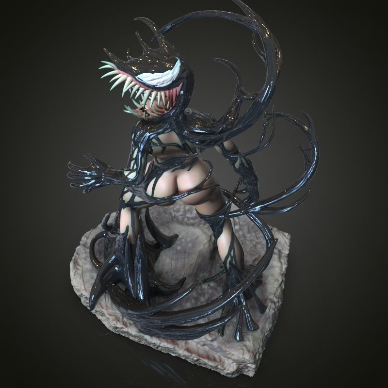 sexy venom girl 3D print model_9