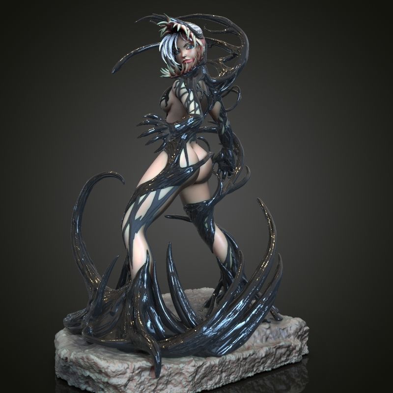 sexy venom girl 3D print model_8