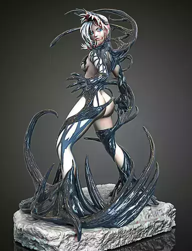 sexy venom girl 3D print model