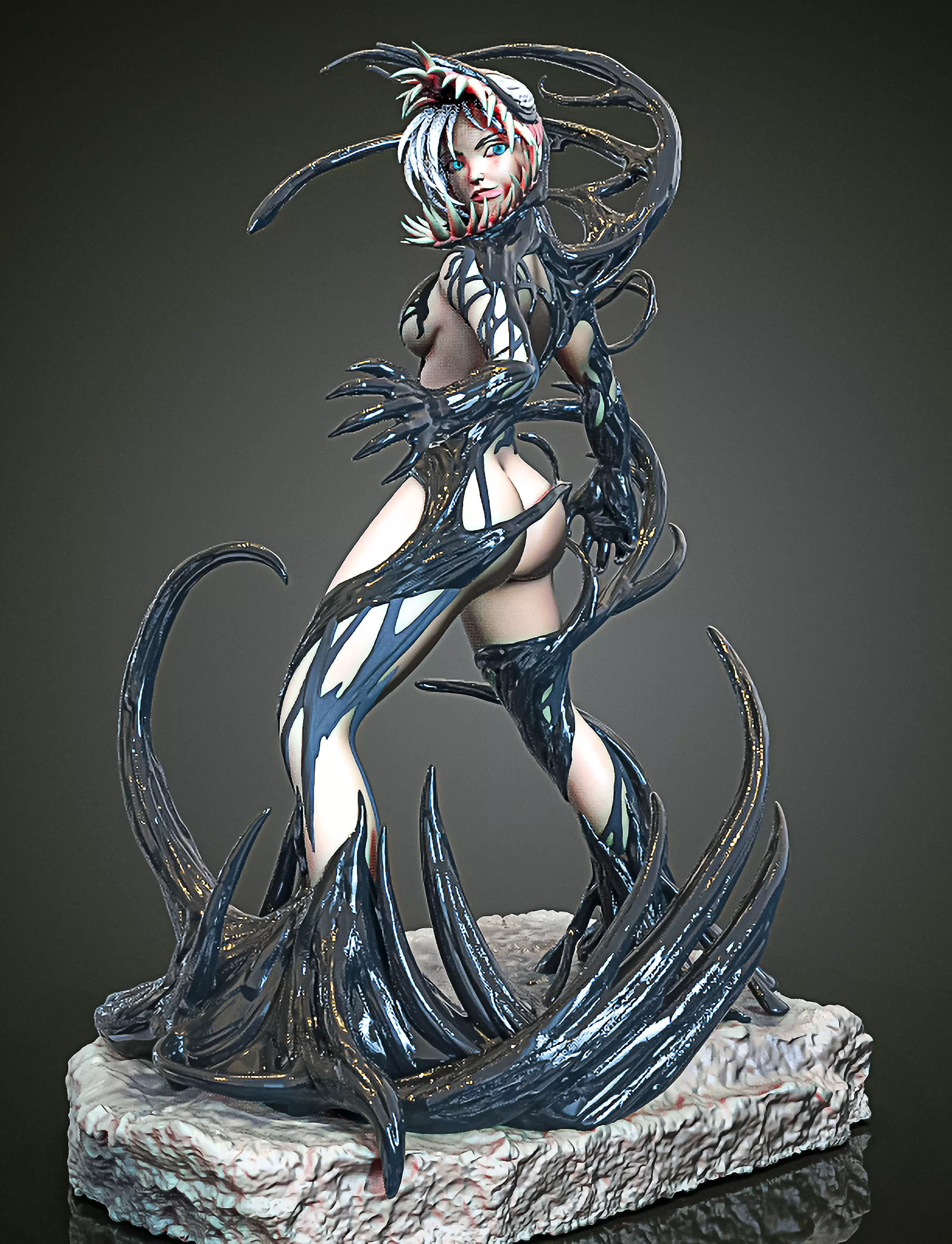 sexy venom girl 3D print model_0