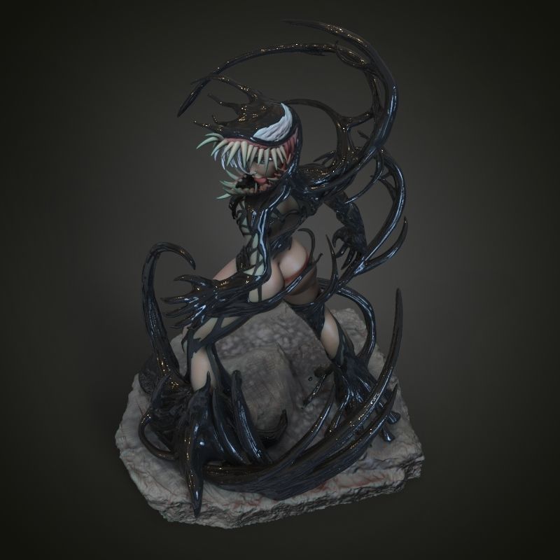 sexy venom girl 3D print model_4