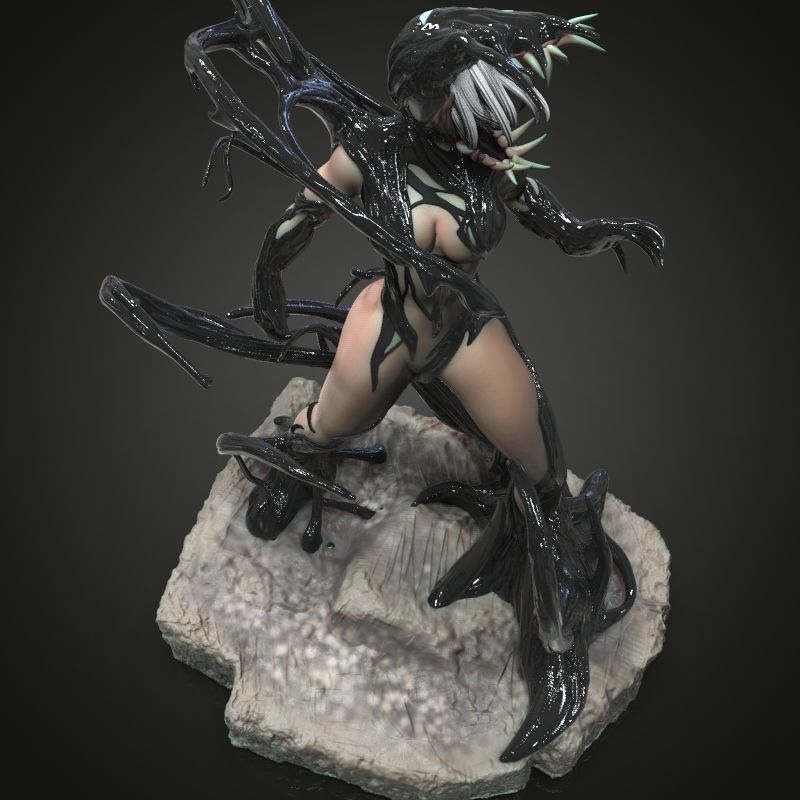 sexy venom girl 3D print model_10