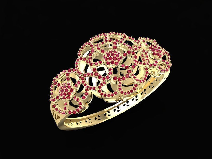diamond bangle 1203 3D print model_5