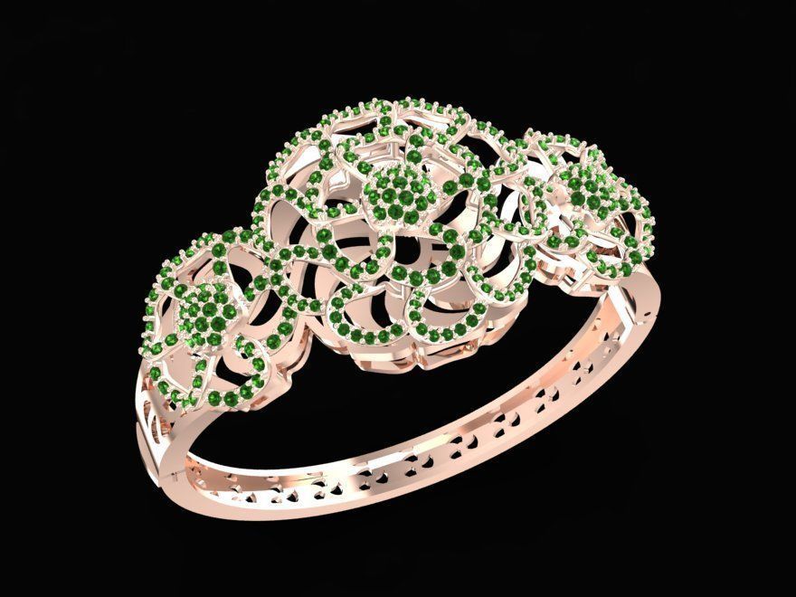 diamond bangle 1203 3D print model_8