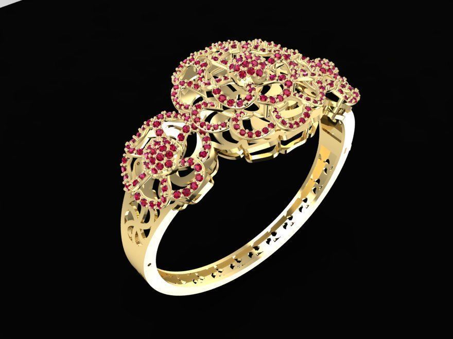 diamond bangle 1203 3D print model_7