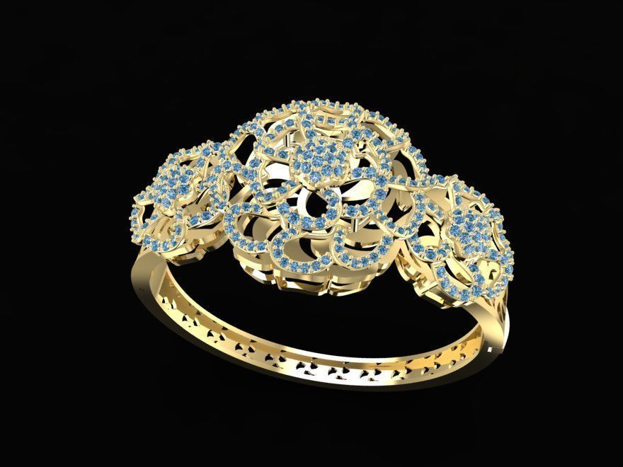 diamond bangle 1203 3D print model_9