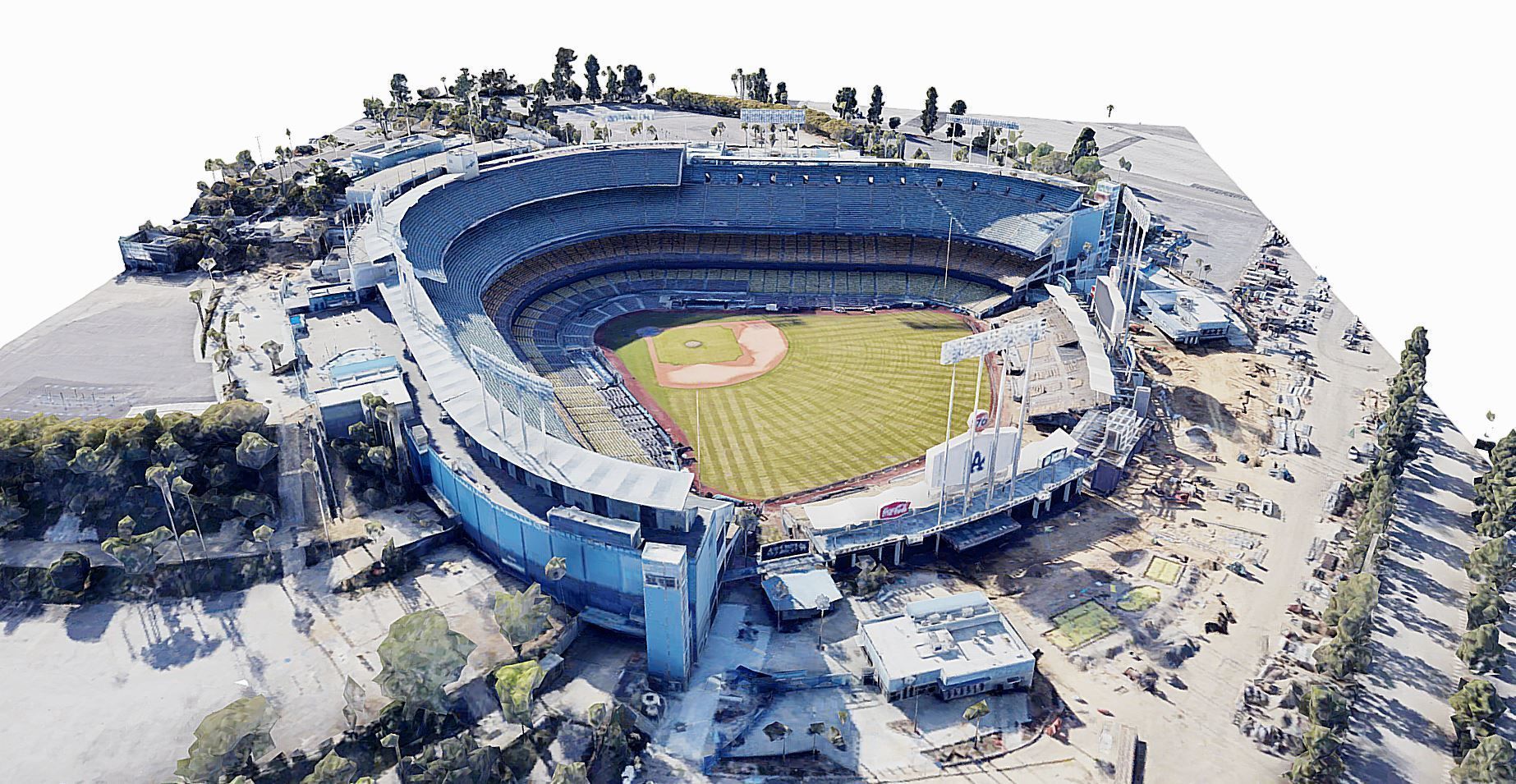 Dodger Stadium Low-poly 3D model_1