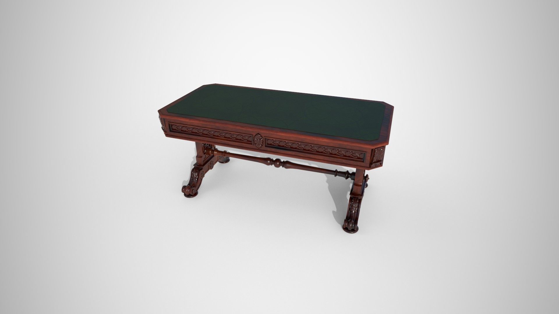 Small victorian living table 3D model_3
