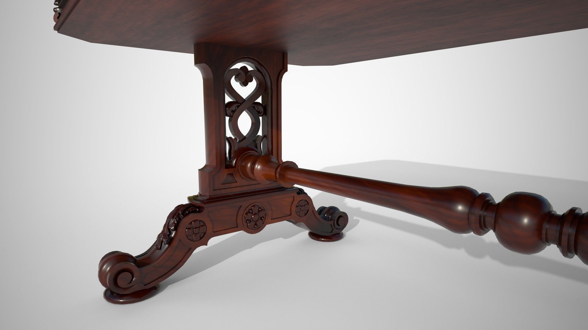 Small victorian living table 3D model_10