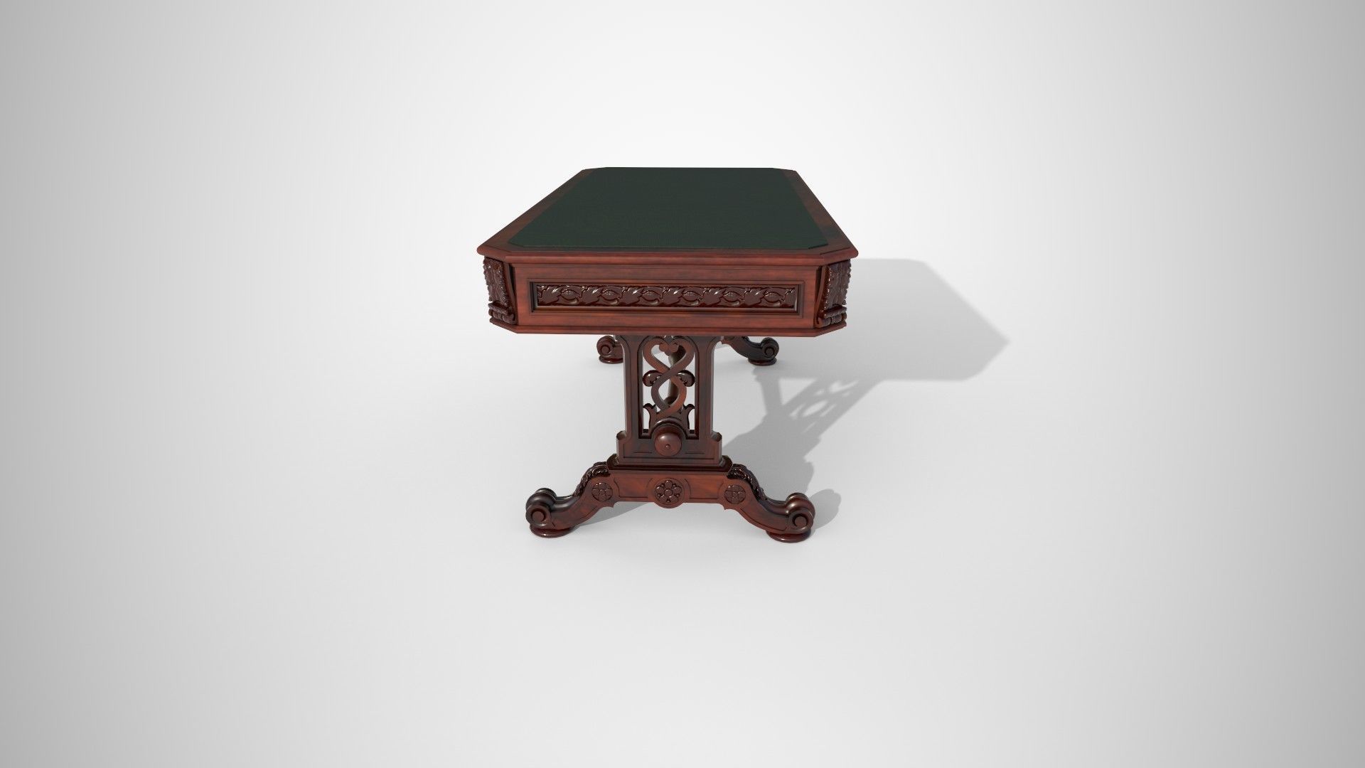 Small victorian living table 3D model_5