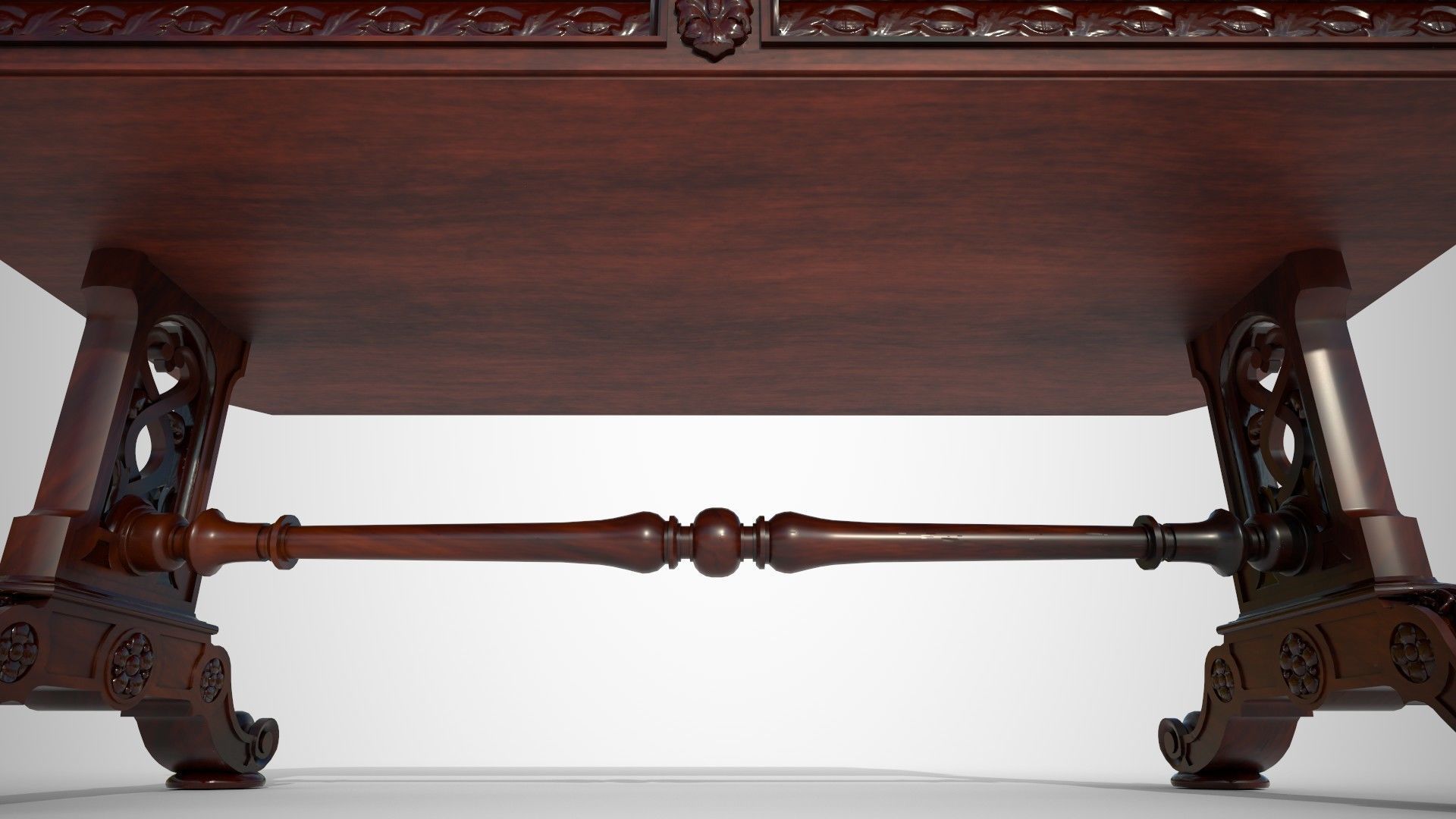 Small victorian living table 3D model_11