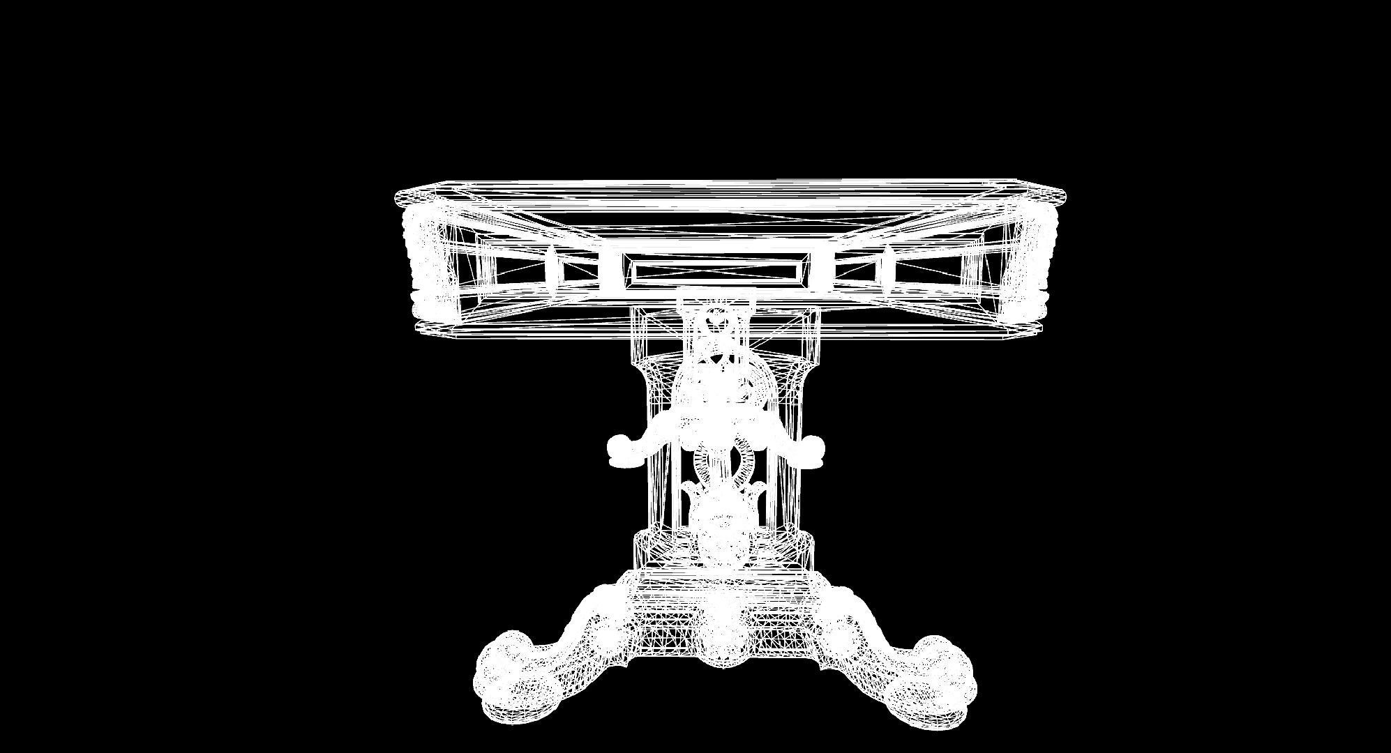 Small victorian living table 3D model_14