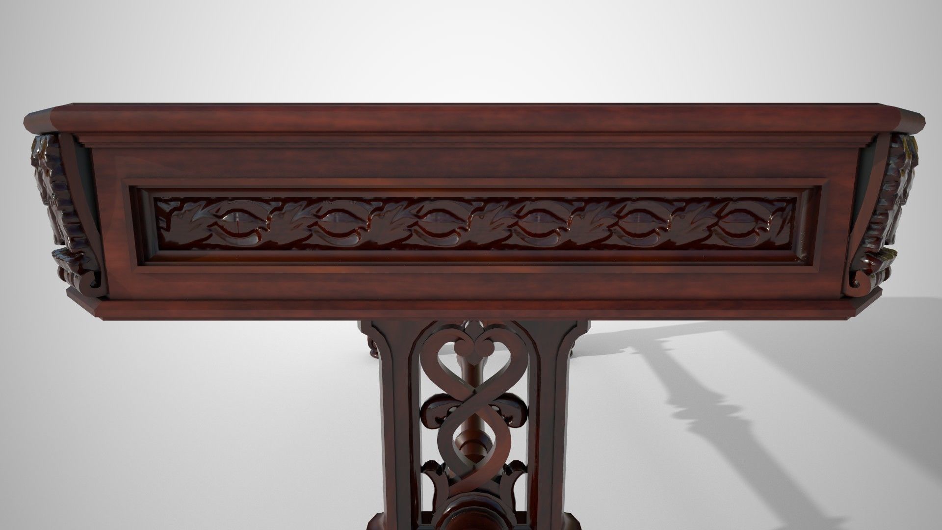 Small victorian living table 3D model_8