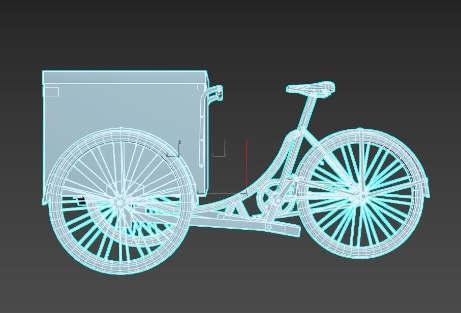 Tricycle With Storage 3D model_8