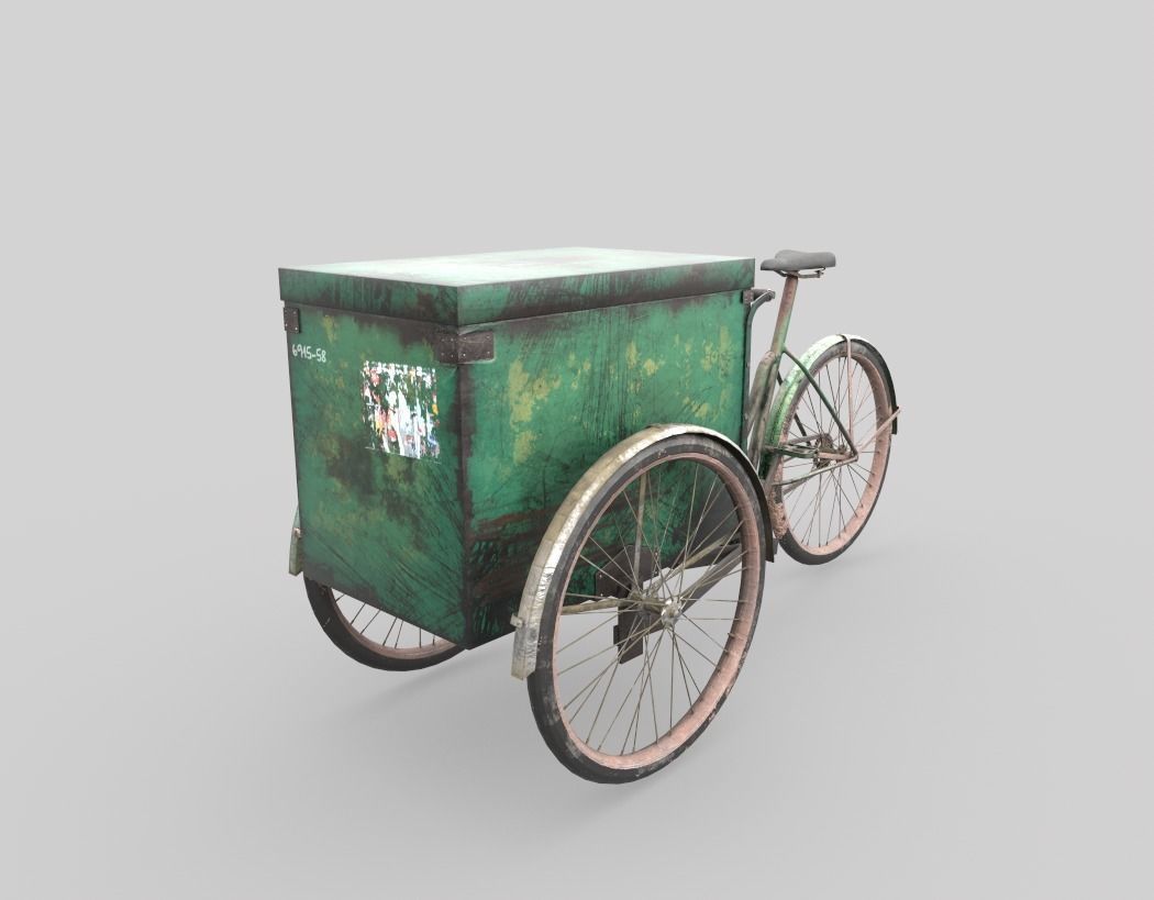 Tricycle With Storage 3D model_6