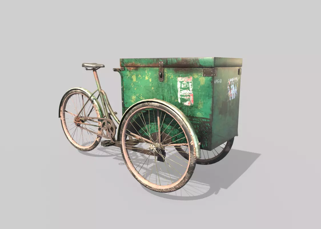 Tricycle With Storage 3D model_0