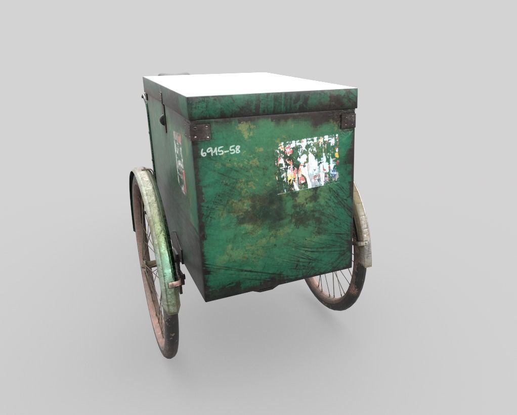 Tricycle With Storage 3D model_5