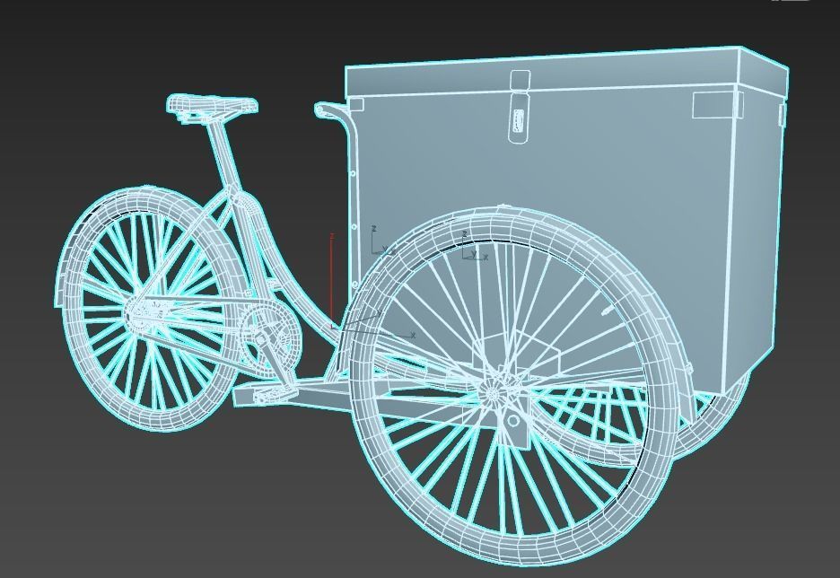 Tricycle With Storage 3D model_9