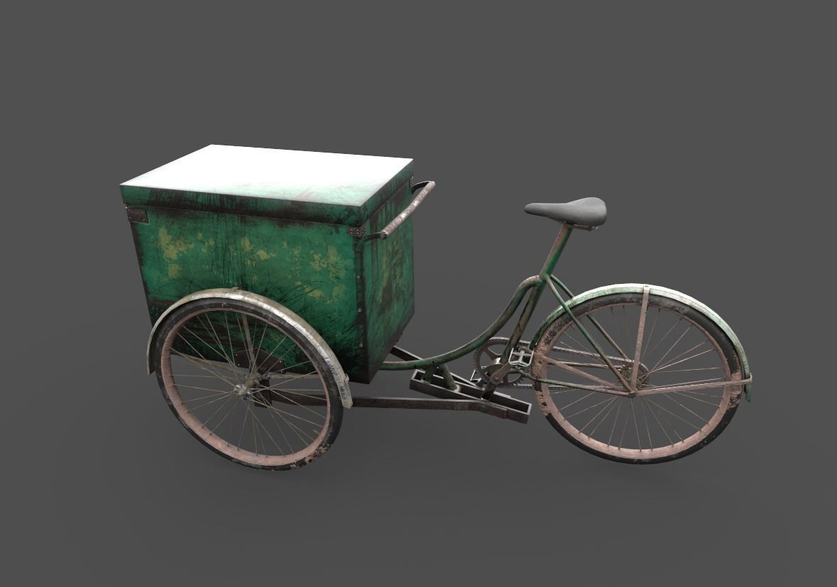 Tricycle With Storage 3D model_4