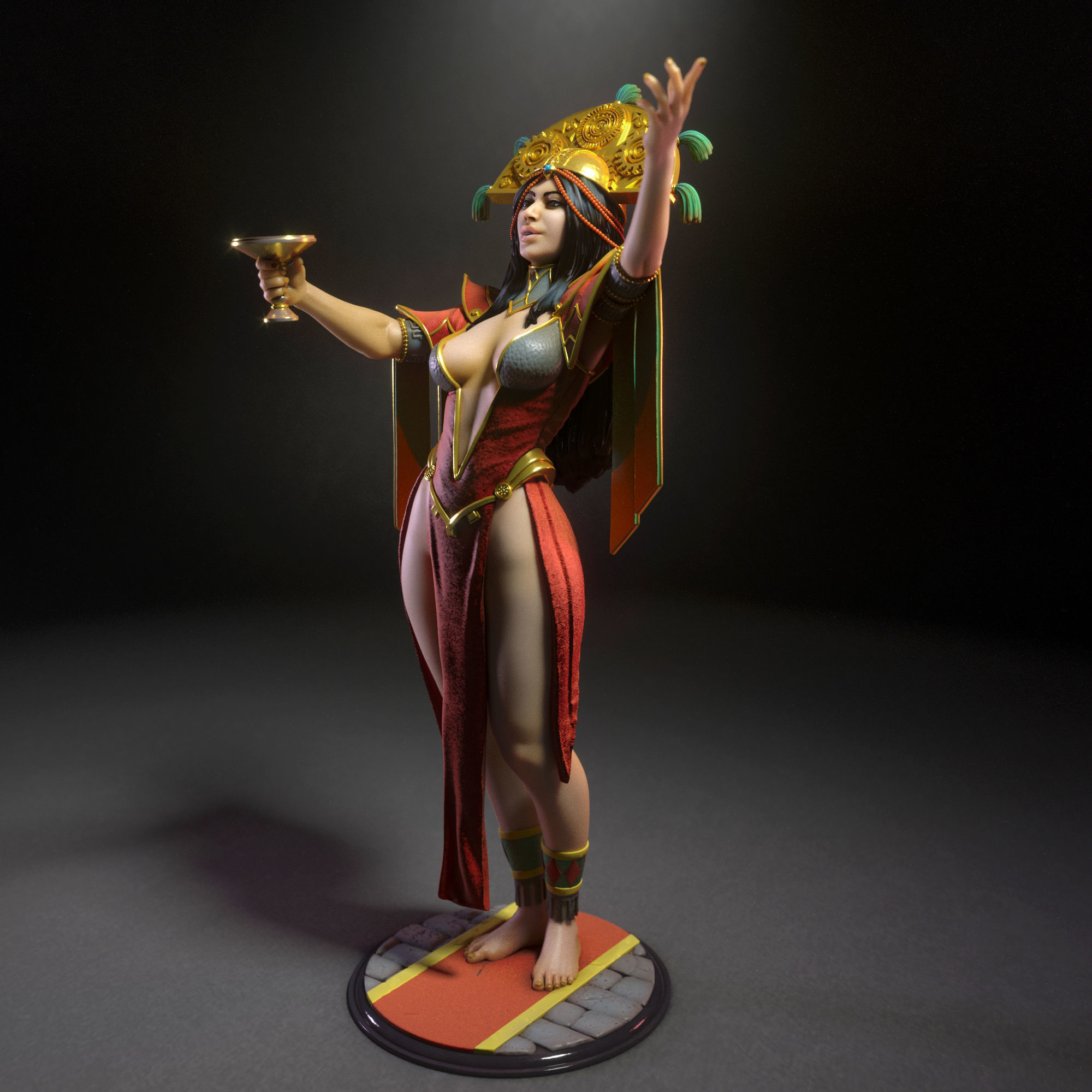 Mayara the sorceress 3D print model_5