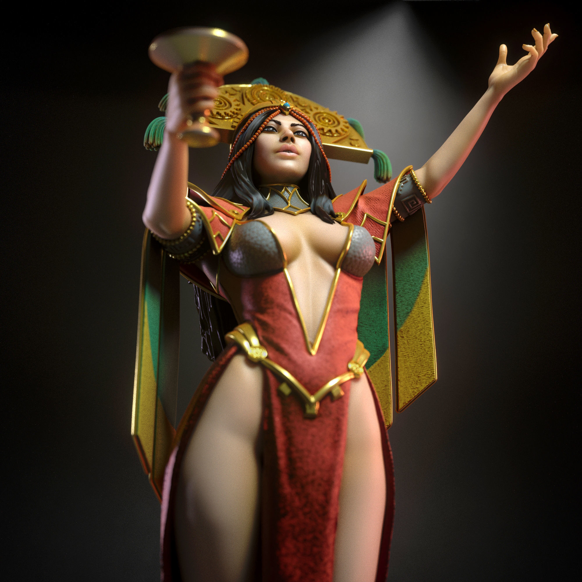 Mayara the sorceress 3D print model_7
