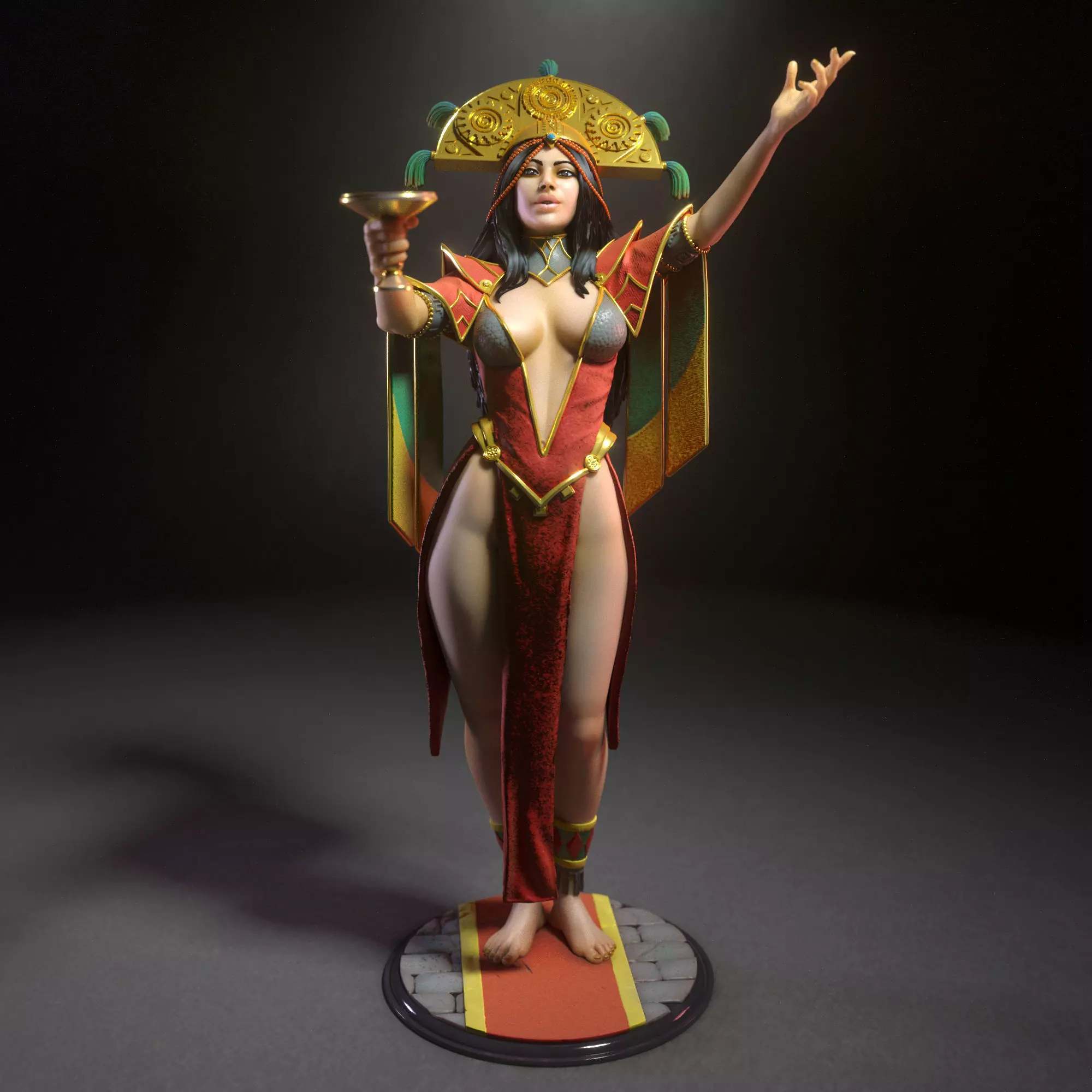 Mayara the sorceress 3D print model_0