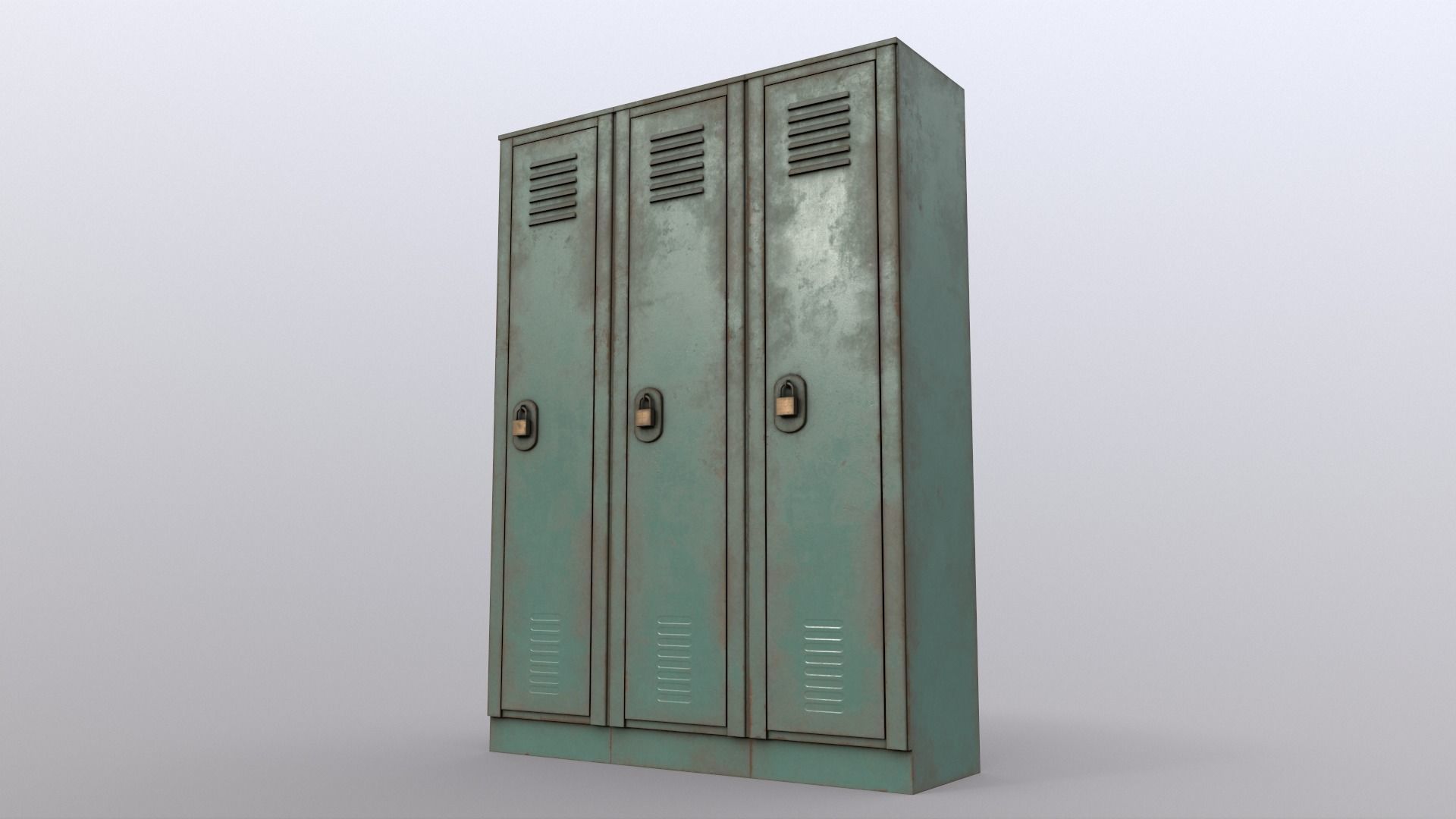 PBR School Gym Locker 01 - Multi color Pack 3D Model Collection_58