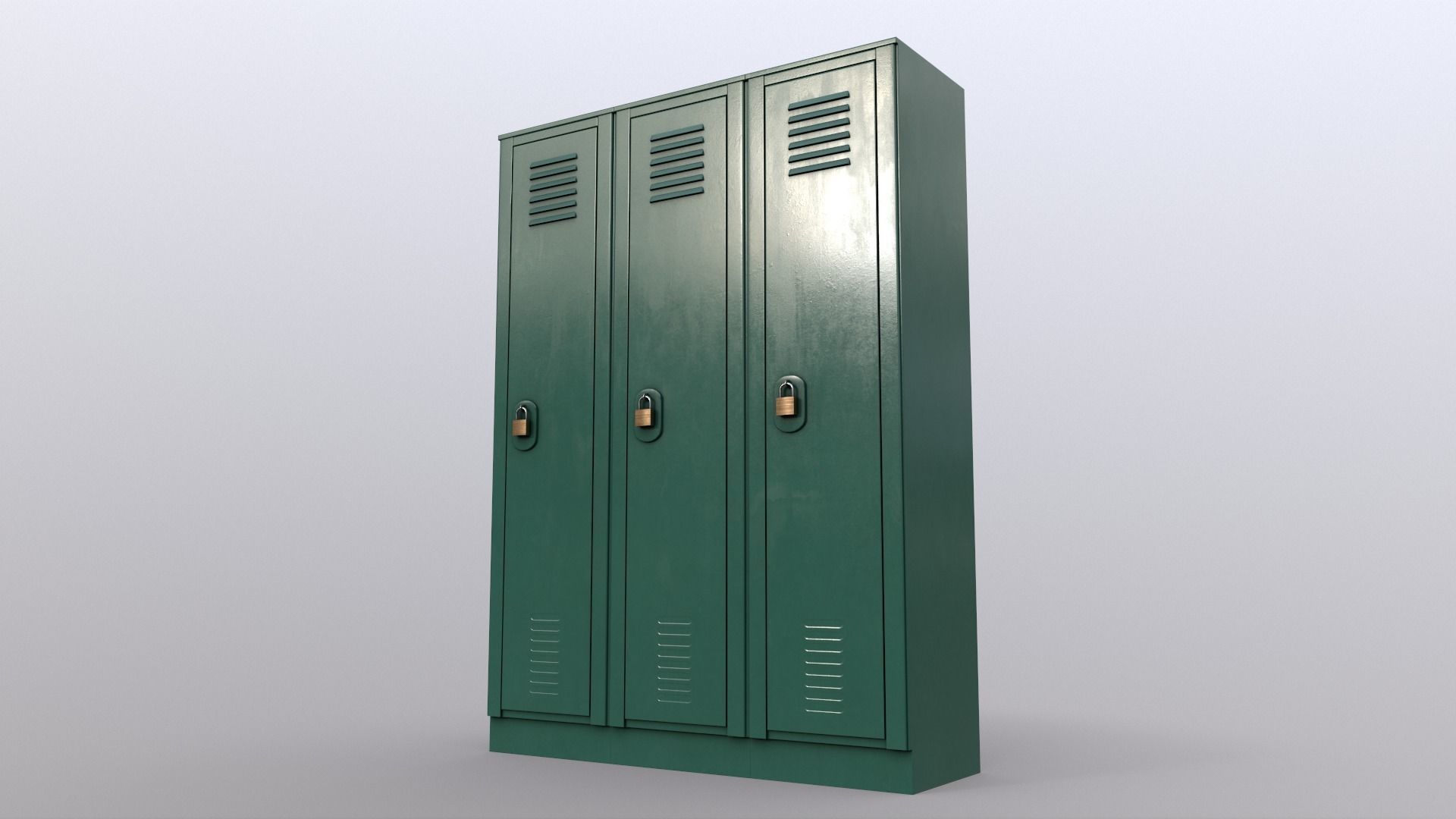 PBR School Gym Locker 01 - Multi color Pack 3D Model Collection_60