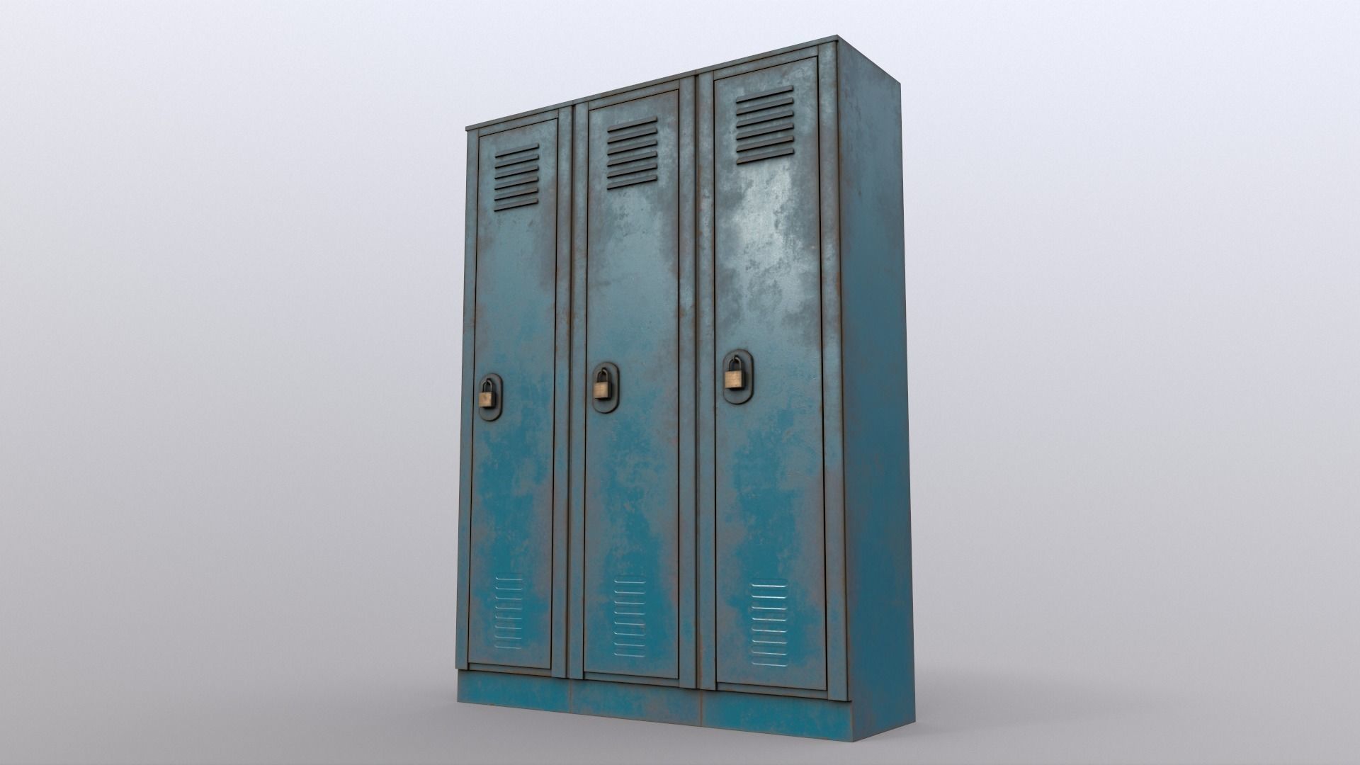 PBR School Gym Locker 01 - Multi color Pack 3D Model Collection_64